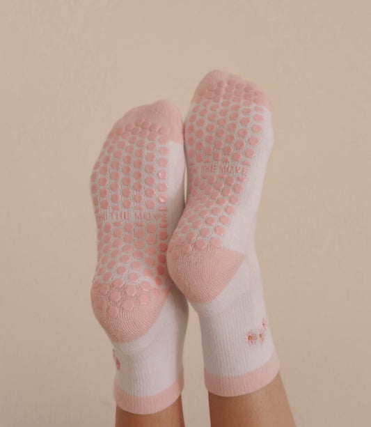 PETAL PINK PILATES SOCK