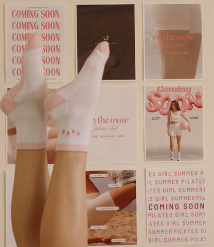 PETAL PINK PILATES SOCK