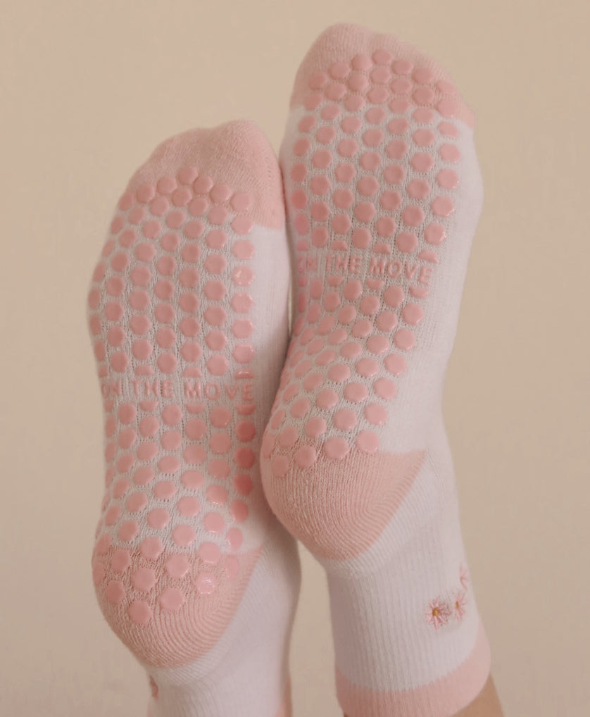 PETAL PINK PILATES SOCK