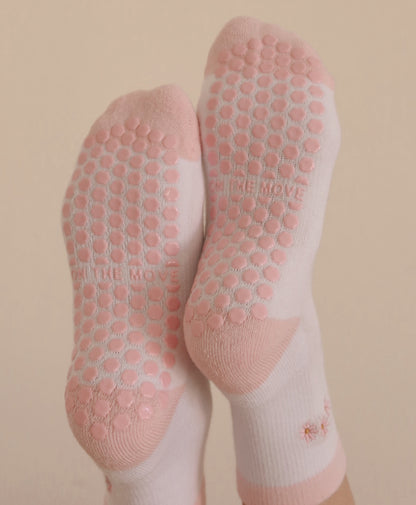 PETAL PINK PILATES SOCK